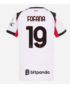 Billige Fotballdrakt AC Milan Youssouf Fofana #19 Replika Bortedrakt Dame 2025-26 Kortermet Billige Fotballdrakt AC Milan Youssouf Fofana #19 Replika Bortedrakt Dame 2025-26 Kortermet